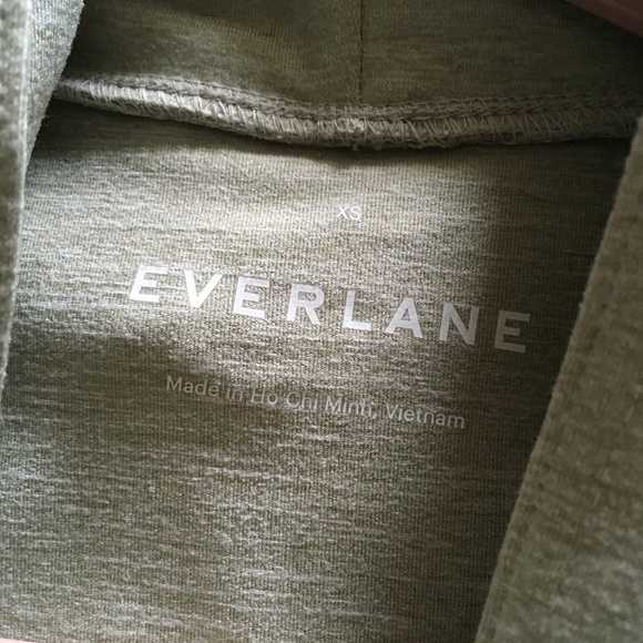 New EVERLANE Heathered Green Opal RENEW AIR Scuba Sweat Shirt Hoodie XS - Picture 5 of 8